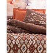Cotton Box Ethnic Çift Kişilik Nevresim Takımı Belize Kahve - 2