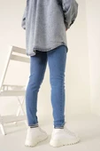 Dar Paça Skinny Jean Pantolon Açık Mavi thumbnail 3