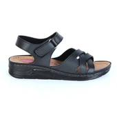 Moda Ayakkabı 23-110 Serra Siyah Bayan Sandalet - 2