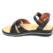 Moda Ayakkabı 5420 Siyah Kadın Günlük Düz Sandalet Ayakkabı thumbnail 8