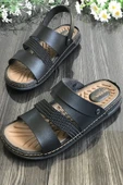Moda Ayakkabı 5203 Erkek Siyah Sandalet Terlik - 6