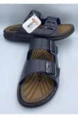 Moda Ayakkabı 4521 Erkek Lacivert Rahat Taban Terlik - 1