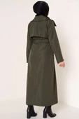 Düğmeli Trençkot Haki thumbnail 3