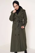 Düğmeli Trençkot Haki thumbnail 2