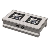 CSA Karacasan Set Üstü Çiftli 2 Gözlü Doğalgazlı Ocak100x60x25cm - 1