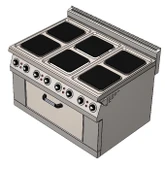 CSA Karacasan 150x100 Cm 6+1 Elektrikli 6 Lı Kuzine Ocak thumbnail 2