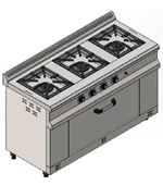 CSA Karacasan 140x60 Cm 3+1 Tüplü 3 Lü Kuzine Ocak - 1