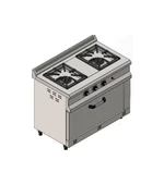 CSA Karacasan 100x60 Cm 2+1 Doğalgazlı 2 Li Kuzine Ocak thumbnail 2