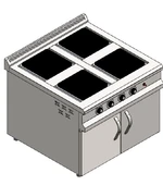 CSA Karacasan 80 Cm Elektrikli 4 Lü Dolaplı Ocak thumbnail 2