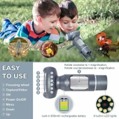 Andonstar AD012 Çocuklar İçin Taşınabilir Mikroskop Kiti Gri - 3