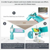 Andonstar AD203 Dijital Para Mikroskobu - Metal Stand & Led Işık - 2