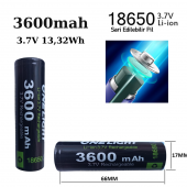 18650 şarjlı pil 3600mah - 1