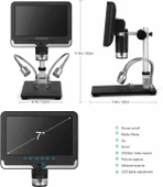 Andonstar AD206 Siyah 7 Inc LCD 1080P Devre Kartı Dijital Mikroskop - 4
