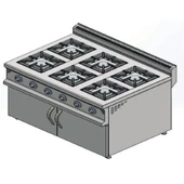 CSA Karacasan 900 Seri Dolaplı 120 cm 6 Gözlü Tüplü Ocak - 1