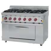 CSA Karacasan 900 Seri 120 cm 6 Gözlü Tüplü Ocaklı Kuzineli Fırın
120x90x85Cm - 1