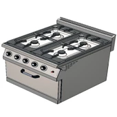 CSA Karacasan 900 Seri Dolaplı 80 cm 4 Gözlü Tüplü Ocaklı Kuzine (80x90x85Cm) - 1