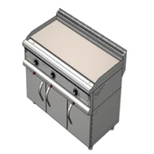 CSA Karacasan 900 Seri Dolaplı 120 cm Elektrikli Düz Pleyt Kanallı Izgara 120x90x85Cm - 1