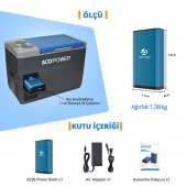 Acopower X230 14.8Volt 13Amper Li-ion Yedek Buzdolabı Aküsü + Powerbank + LED Lamba - 3