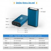Acopower X230 14.8Volt 13Amper Li-ion Yedek Buzdolabı Aküsü + Powerbank + LED Lamba - 10