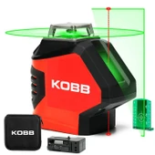KOBB KBL88G 25M Profesyonel Yatay 360° ve Dikey Otomatik Hizalamalı Nokta Şakül ve Yeşil Çapraz Çizgi Lazer Distomat - 6
