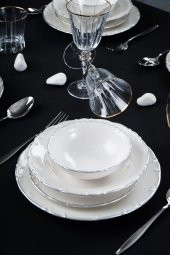 Acar Liyana 6 Kişilik 24 Parça Silver Porselen Yemek Takımı - 3