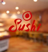 Dekorasyon Cam Duvar Sticker Asya Japon Mutfağı Restoran Suşi Bar Çıkartmaları - 1