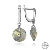 Swarovski Crystal Taşlı Lucky Life 925 Ayar Gumuss Beyaz Sallantılı Lucky Life Lucky Life Kadın Küpe - 1