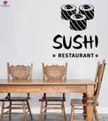 Duvar Dekorasyon Cam Sticker Suşi Bar Japon Gıda Wasabi Rolls Iç Dekor Benzersiz Hediyelik - 1