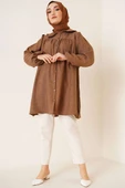 Bebe Yaka Gömlek Kahve thumbnail 2