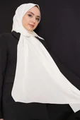 Düz Capri Şal Ekru thumbnail 3