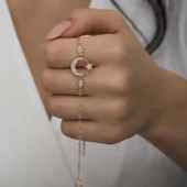 Lucky Life 925 Ayar Gumuss Rose Ay Yıldız Lucky Life Lucky Life Kadın Bileklik - 1