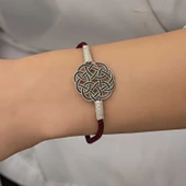 Lucky Life 925 Ayar Gumuss Kazaziye Örgü Bileklik - 2