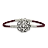 Lucky Life 925 Ayar Gumuss Kazaziye Örgü Bileklik - 1