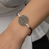 Lucky Life 925 Ayar Gumuss Kazaziye Örgü Bileklik - 4