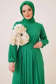 Piliseli Kemerli Ayrobin Elbise Benetton - 2