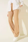 Tek Düğmeli Çımalı Pantolon Latte thumbnail 2