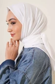Medine İpeği Eşarp Beyaz thumbnail 2