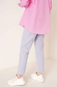 Düz Boyfriend Lila Pantolon thumbnail 3