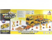 Sürtmeli Sesli ve Işıklı İş Makinesi Taşıyıcı Sarı Tır - 2