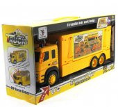 Sürtmeli Sesli ve Işıklı İş Makinesi Taşıyıcı Sarı Tır - 4