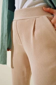 Fitilli Dar Paça Pantolon Bej thumbnail 4