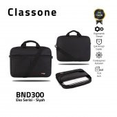 Classone Bnd300 15,6 Inç Laptop Notebook El Çantası Siyah +T300 Kablosuz Mouse - 7