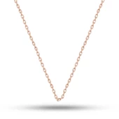 Lucky Life 925 Ayar Gumuss  Rose 0.30 Mikron 45 Cm Forse Lucky Life Lucky Life Kadın Zincir - 1