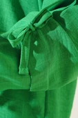 Düğmeli Keten İkili Takım Benetton - 4