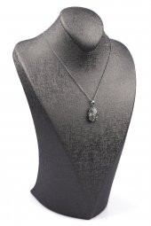 Labradorit Doğal Taş Gümüş Renkli Kolye thumbnail 2