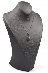 Akik Doğal Taş Gümüş Renkli Kolye thumbnail 2