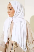 Düz Penye Şal Beyaz - 2