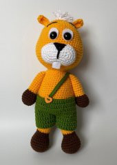Sevimli Kunduz Amigurumi Organik Oyuncak - 1