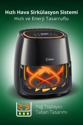 Kiwi Airfryer Kaf-5536 5 Lt Yağsız Siyah Fritöz - 2