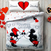 Taç Lisanslı Disney Minnie And Mickey Perfect Çift Kişilik Nevresim Takımı - 1